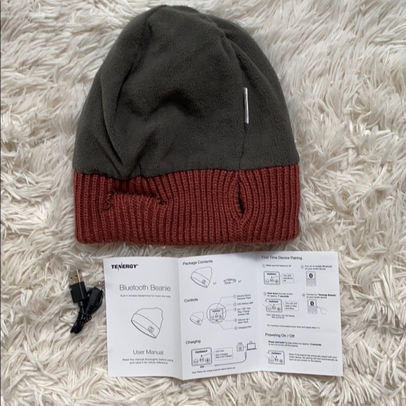 🎉HP🎉 Tenergy Smart Bluetooth Beanie 💗 Rust - Picture 4 of 16